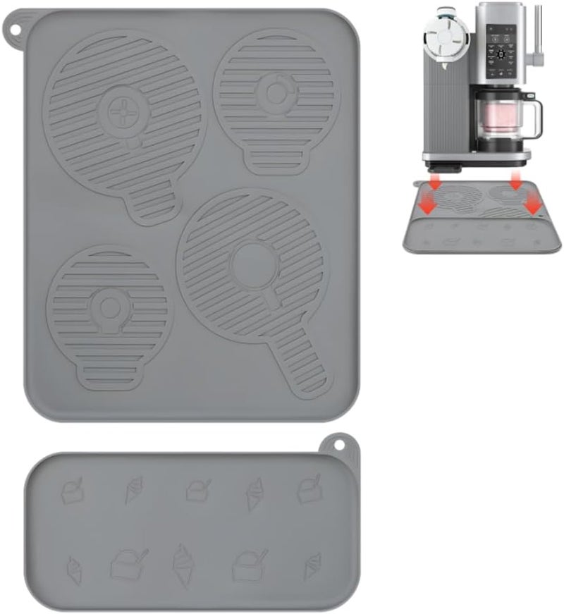 PCTTOIL Silicone Mat for Ninja Creami Swirl - Non-Slip, Leak Proof Mat Set Protects Countertops from Spills, Scratches, Heat - Fits Ice Creami Maker & Coffee Machines Accessories - Image 1